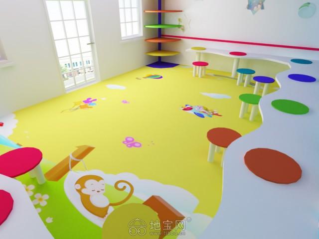 PVC商务地板,PVC运动地板幼儿园地板_5