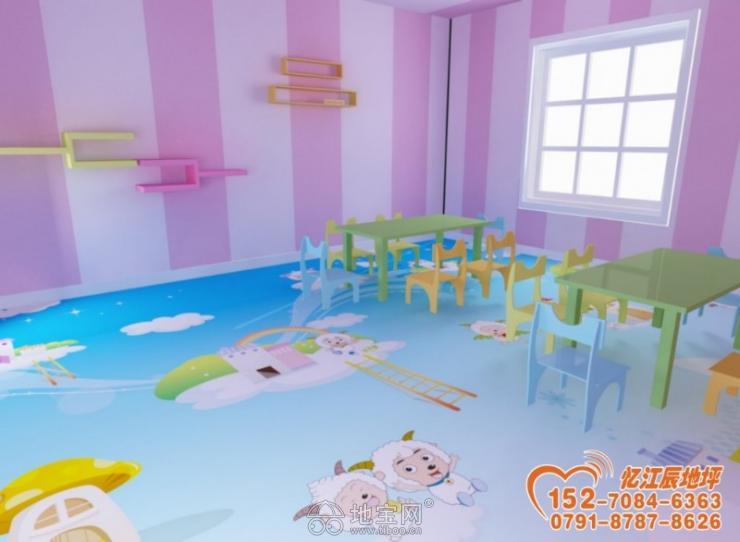 PVC地板，塑胶地板，橡塑地板幼儿园地板_7