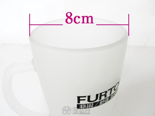 白色透明磨砂玻璃水杯 有盖 一共四个_5