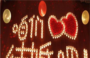 南昌求婚表白浪漫电子蜡烛布置成人生日派对包厢KT_6